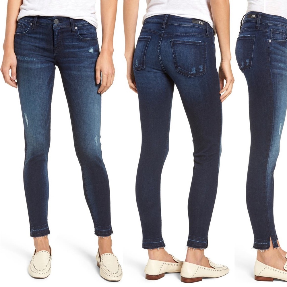 KUT from the Kloth Donna Release Hem Skinny Ankle Jeans